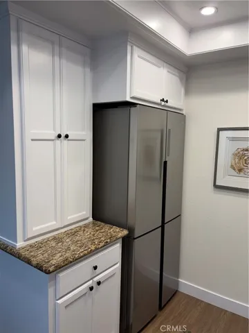 Freshly painted kitchen new fridgerator
