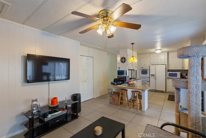 Spacious Living Room and Kitchen View