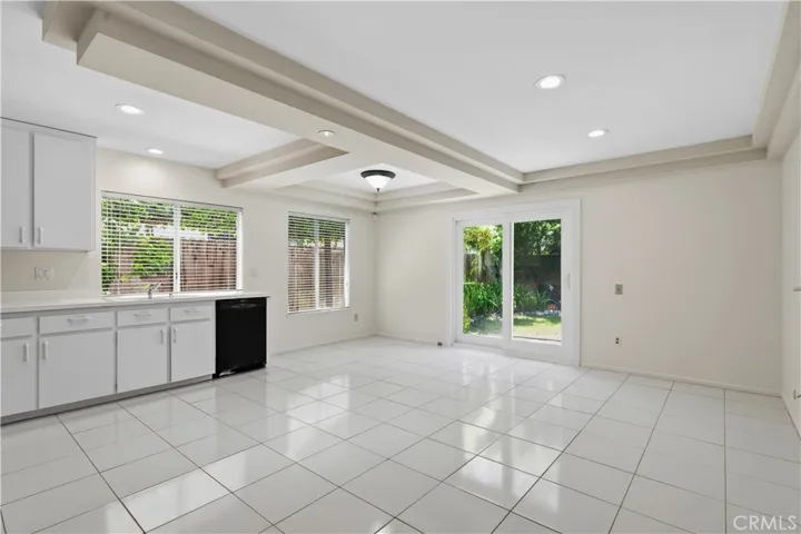 Kitchen & Family Room with slider to back yard