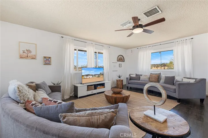 Living Room with Ceiling Fan