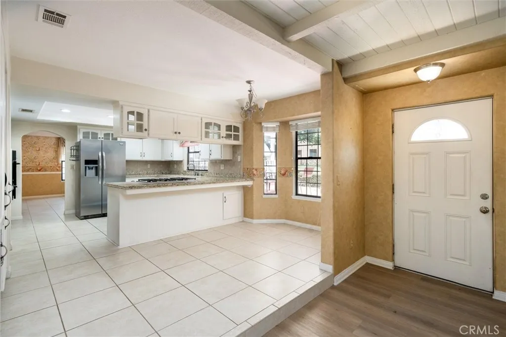 Kitchen and Nook.  Door to patio