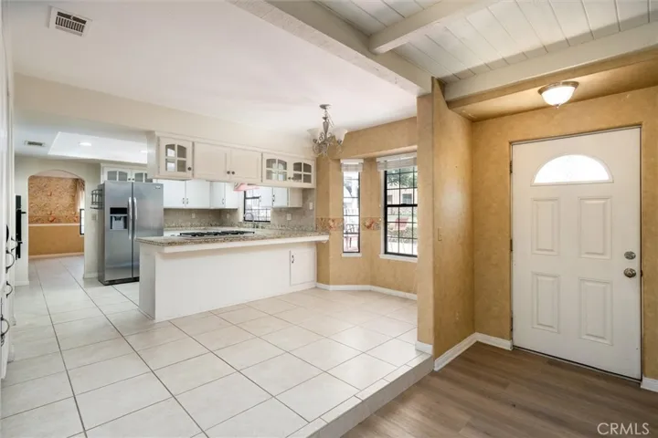 Kitchen and Nook.  Door to patio