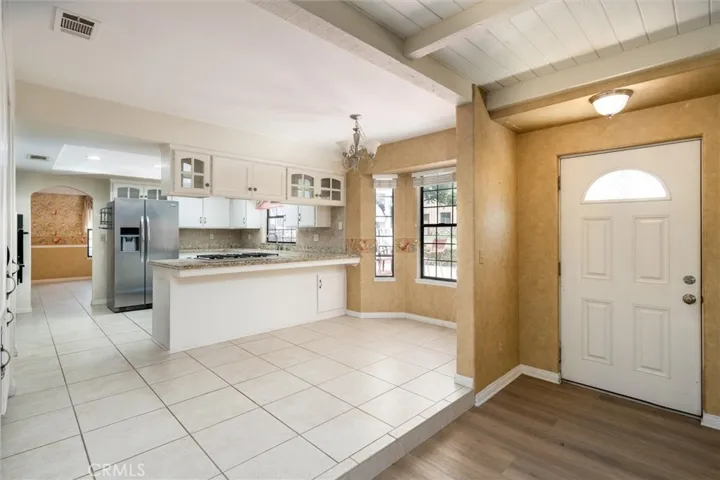 Kitchen and Nook.  Door to patio