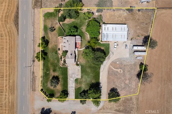 Aerial view.  Borders are estimated.