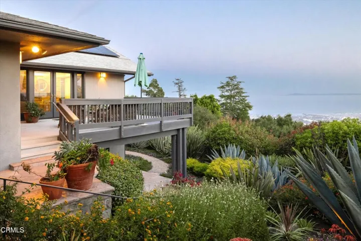 deck, garden and view