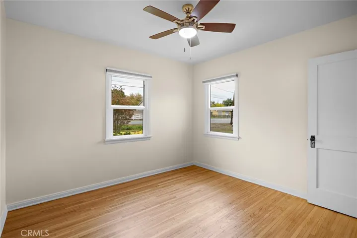 Bedroom 1 with ceiling fan & mini split