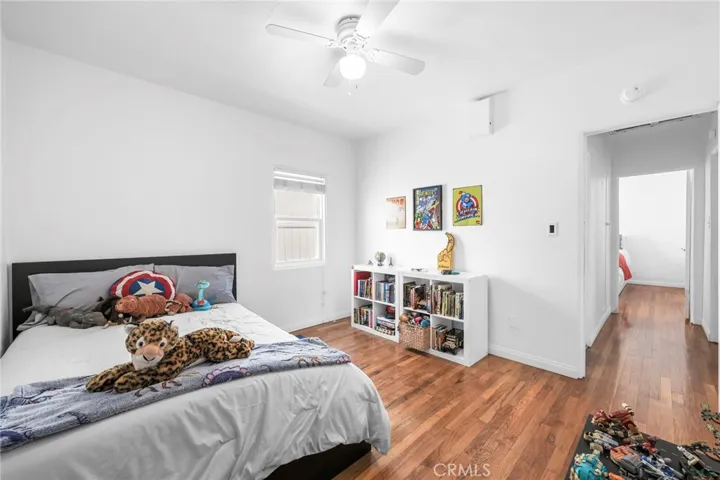 Bedroom #3 with original hardwood floors