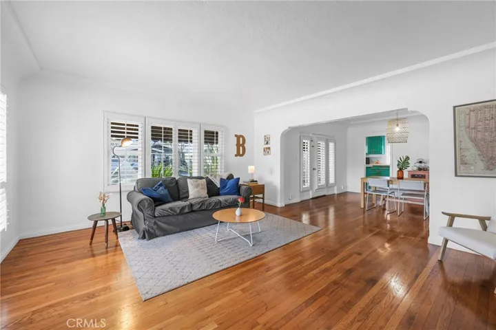 Living Room with Original hardwood floors