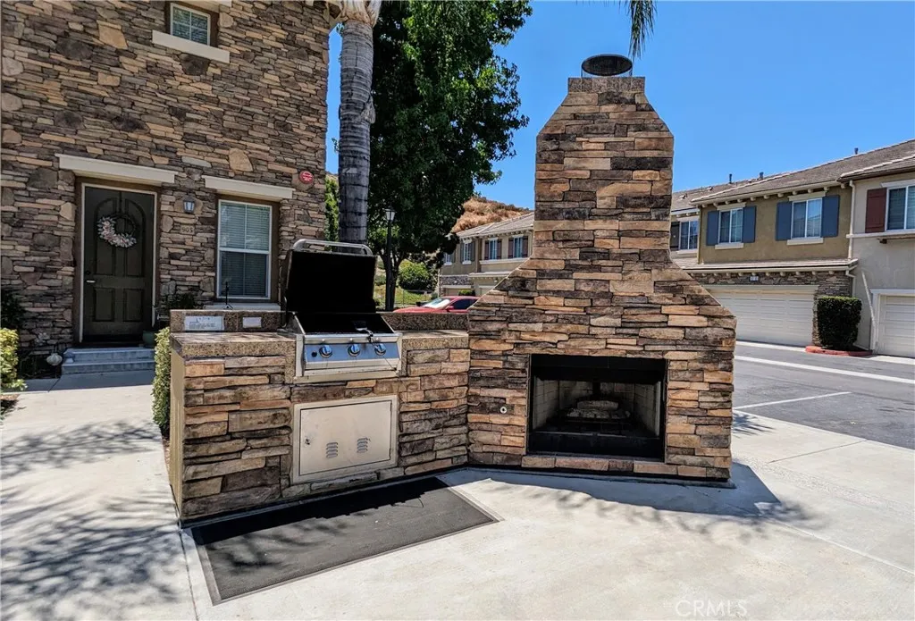 Community outdoor fireplace