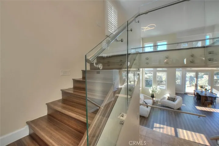 Glass stair railing