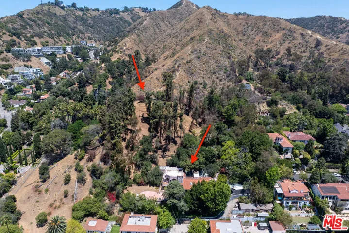 Aerial view looking north with
