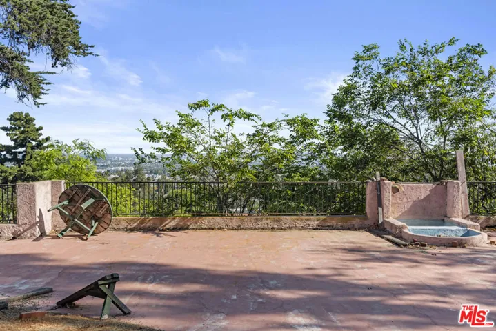 Terrace west of house looking