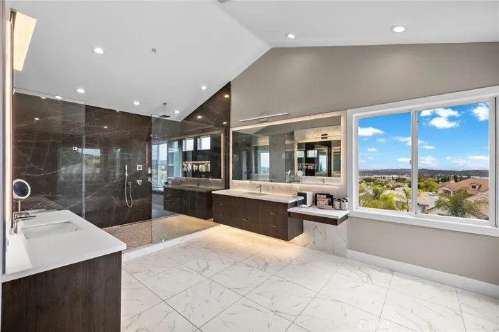Heated Bathroom floors - Views - Enlarge shower with tub
