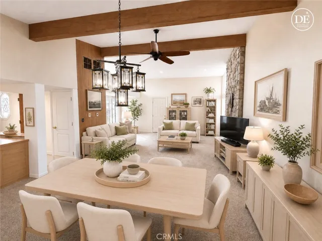 Dining room to livingroom:
Note: Furniture in this photo has been digitally enhanced by AI