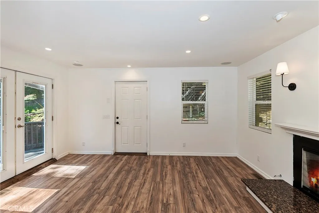 Entry door and French door keeps living room bright Entry door and French door keeps living room bright
