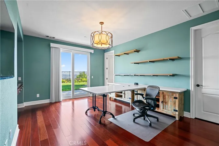 Downstairs Office Ensuite, Built-ins, Closet and View