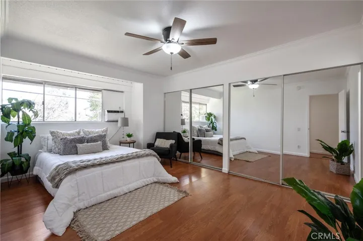 Master Bedroom with double mirrored closet