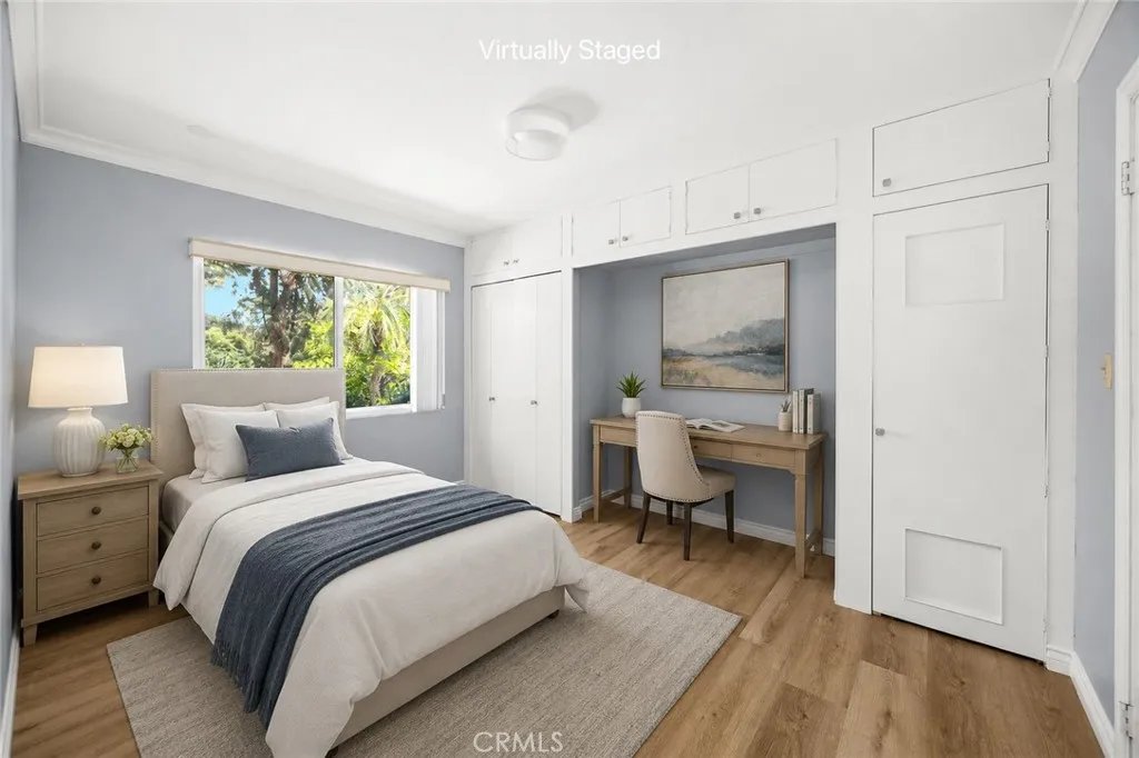 Bedroom 1 - Private entry to back courtyard - virtually staged