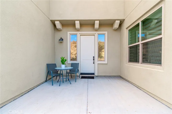 Backyard entrance to condo