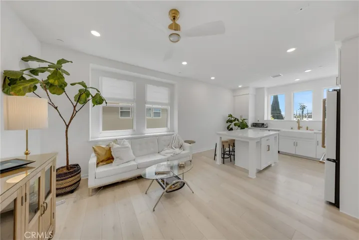 Open kitchen and living area.