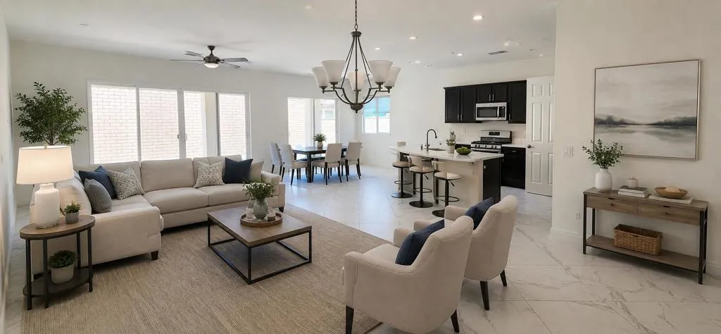 living room staging