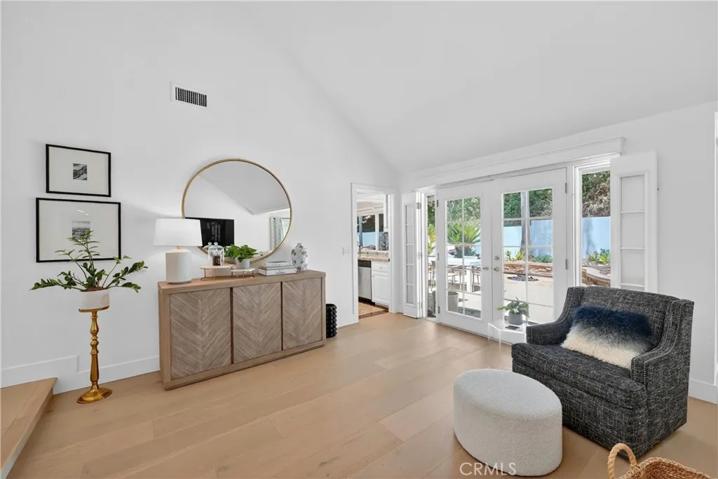 Living room opens to backyard