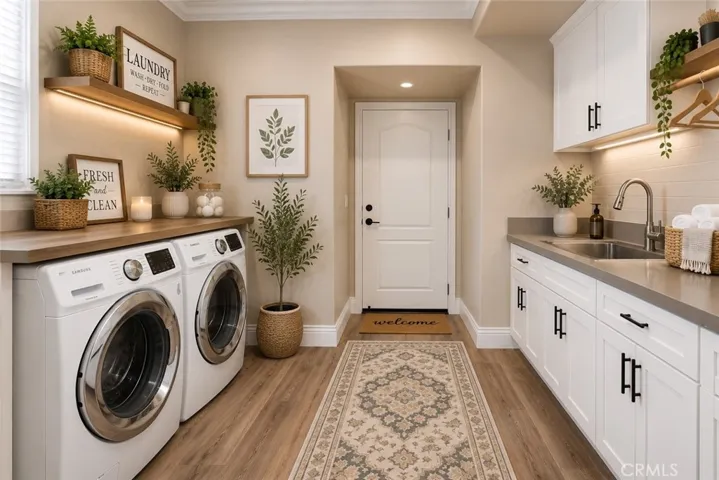 This image has been virtually staged to illustrate the potential use and scale of the space. Furniture, décor, landscaping, and other items shown are computer-generated and are not included with the property. Buyers are advised to inspect the property in person to verify its current condition and features.
