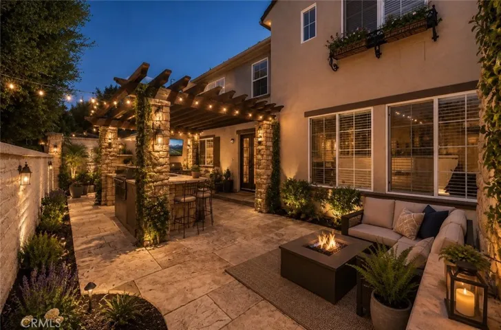 This image has been virtually staged to illustrate the potential use and scale of the space. Furniture, décor, landscaping, and other items shown are computer-generated and are not included with the property. Buyers are advised to inspect the property in person to verify its current condition and features.