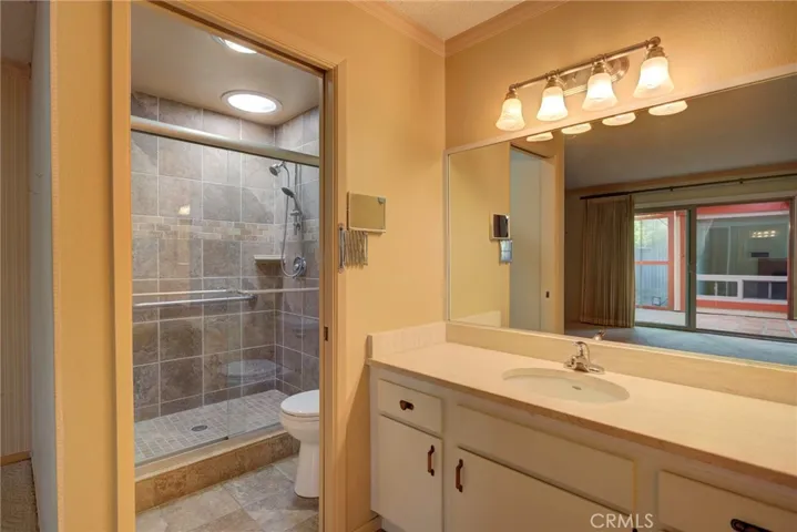 Separate Shower and Vanity Spaces