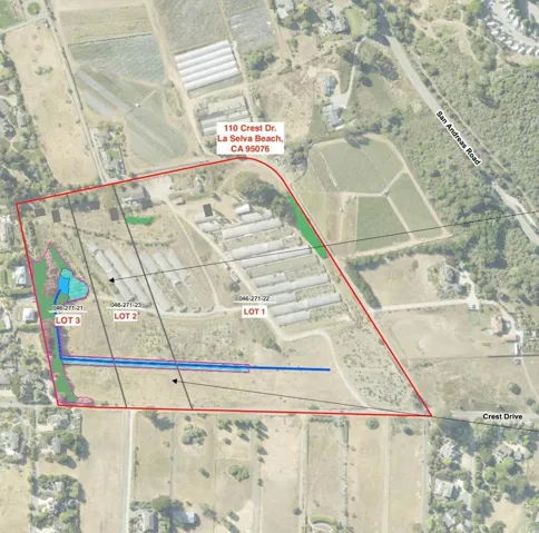 lot lines of lots 1,2,3