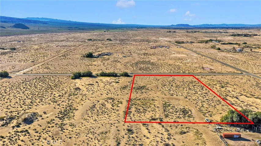 Aerial view of lot from behind