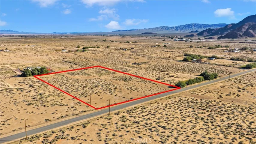 Aerial view of lot