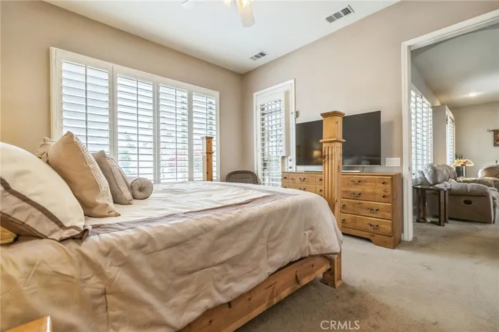 The Primary Bedroom is located just off the living room.