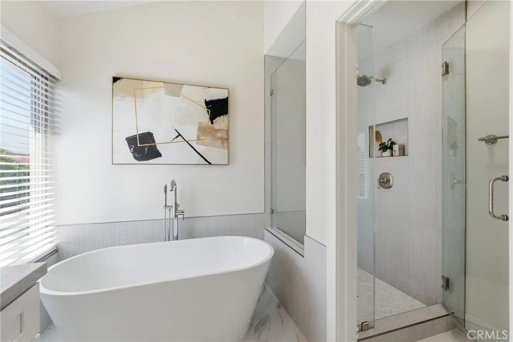 New Shower with custom tile and new fixtures.