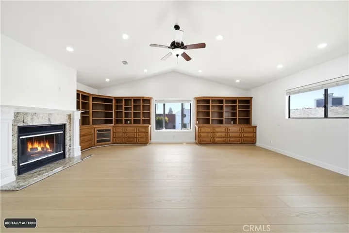 Primary Bedroom w/ Gas Fireplace & 2 Closets