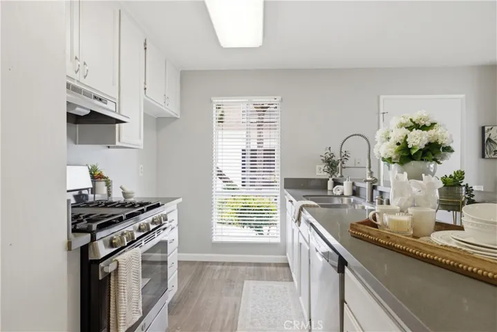Kitchen window for bright natural light.