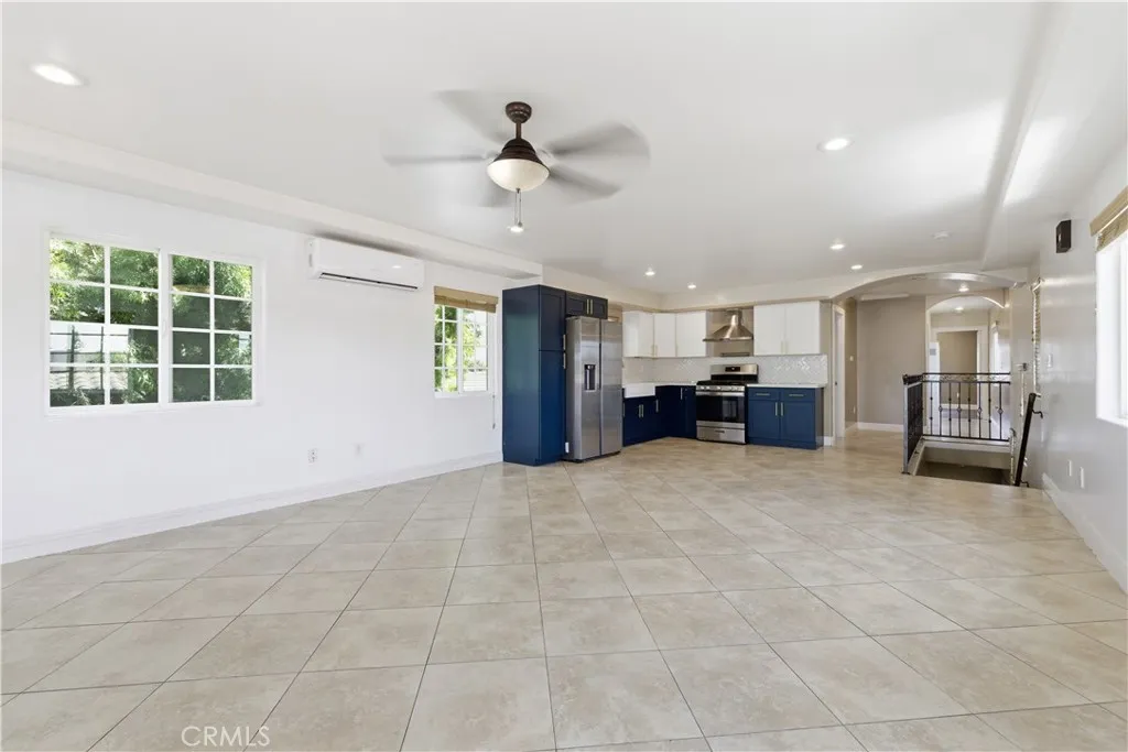 Open concept living room and kitchen