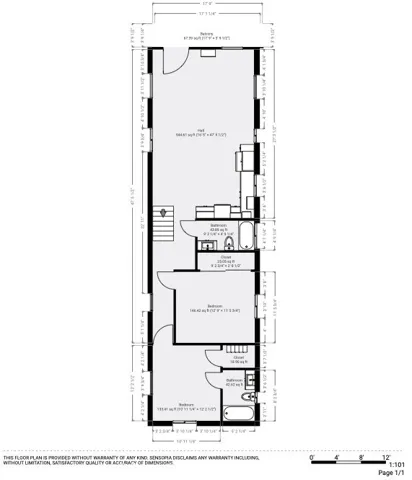Similar layout on downstairs and upstairs