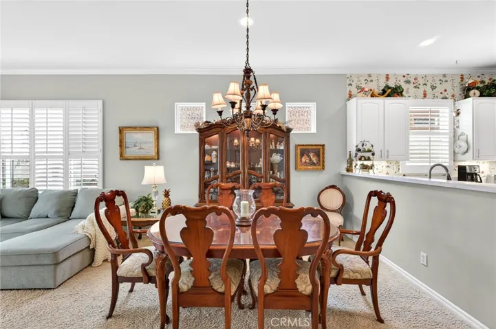 Dining Room with Upgraded Chandelier