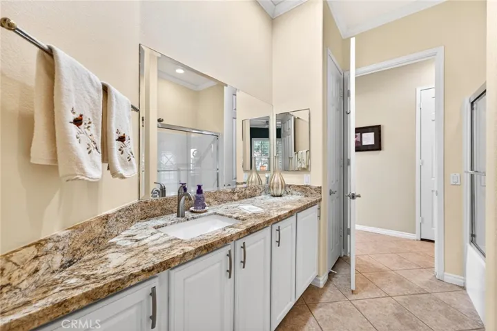Guest Bathroom with Granite Countertops