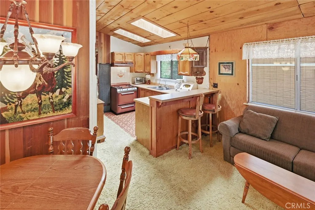 Kitchen open to living room.