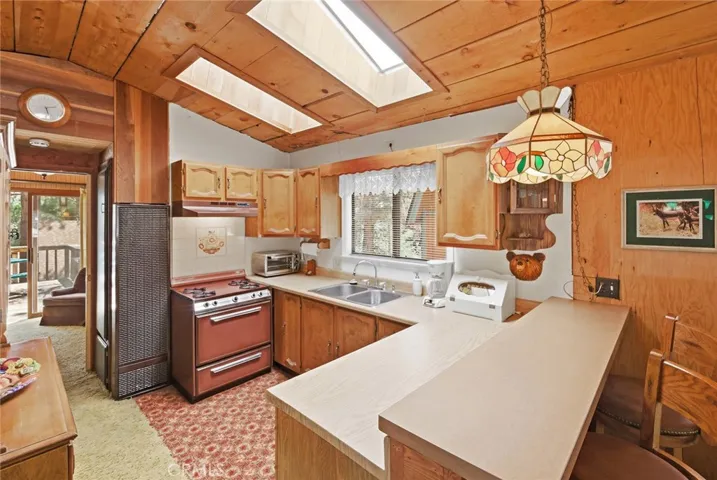 Two skylights bring in a ton of natural light.