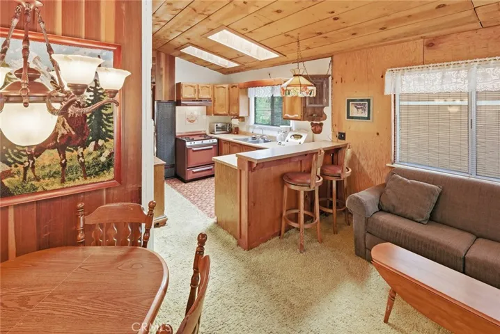 Kitchen open to living room.