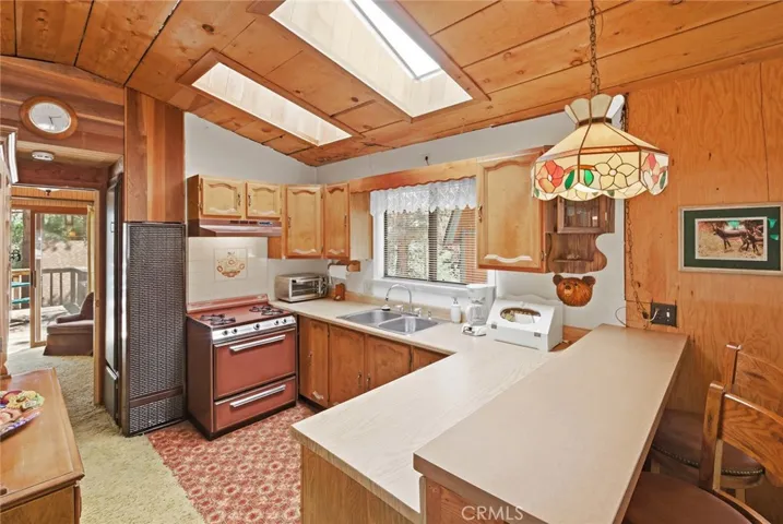 Two skylights bring in a ton of natural light.