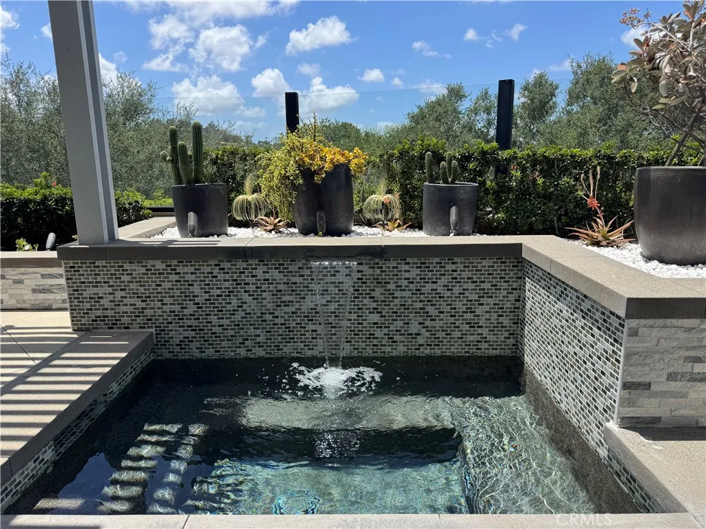 Beautiful water feature creates a calm and peaceful environment off the formal living room.