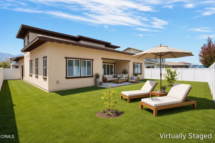 Back side yard california room-virtually