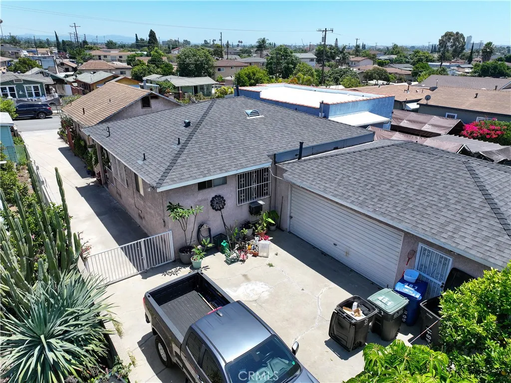 Elevated View of Garage and rear of back house