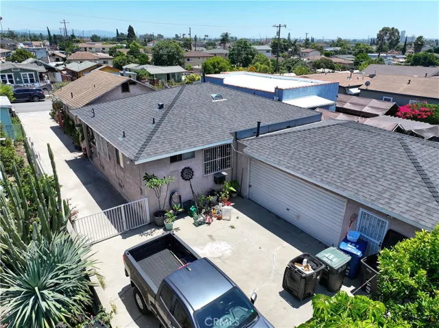 Elevated View of Garage and rear of back house
