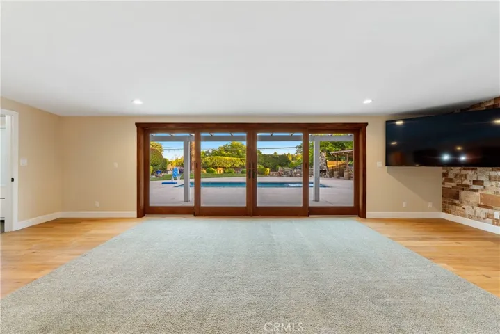 Family Room with pool view