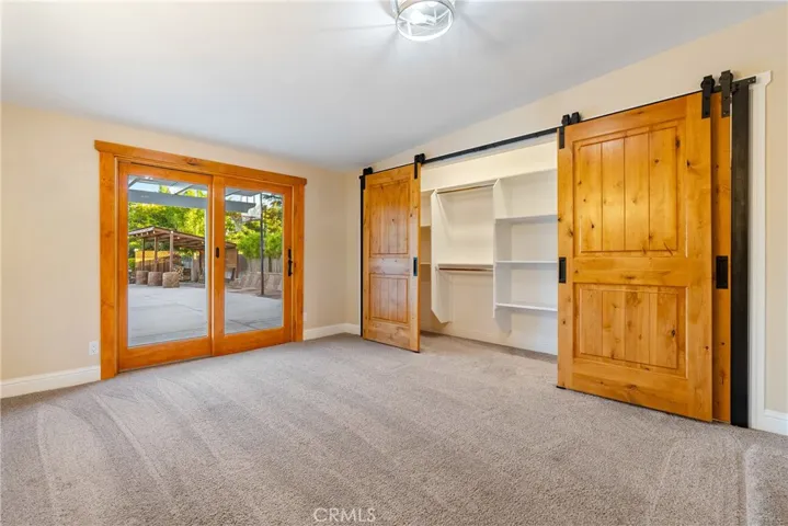 Sliding door to backyard from Master BR